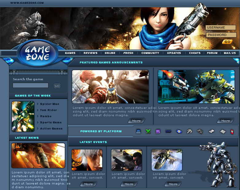 游戲網站設計 游戲網站設計